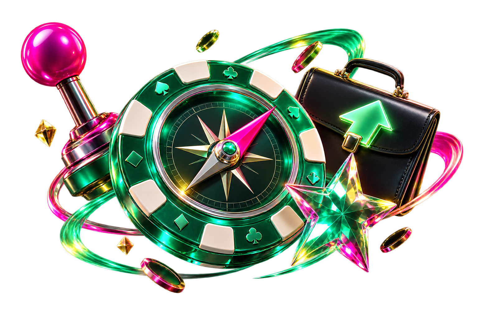 Яскрава 3D-композиція про кар'єру в iGaming